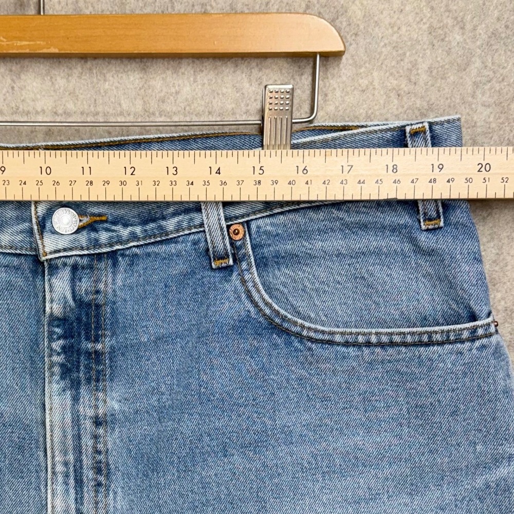 Levis 505 Mens Size 40 Vintage Light Wash Denim Cutoff Shorts Regular Fit Blue - Picture 6 of 7